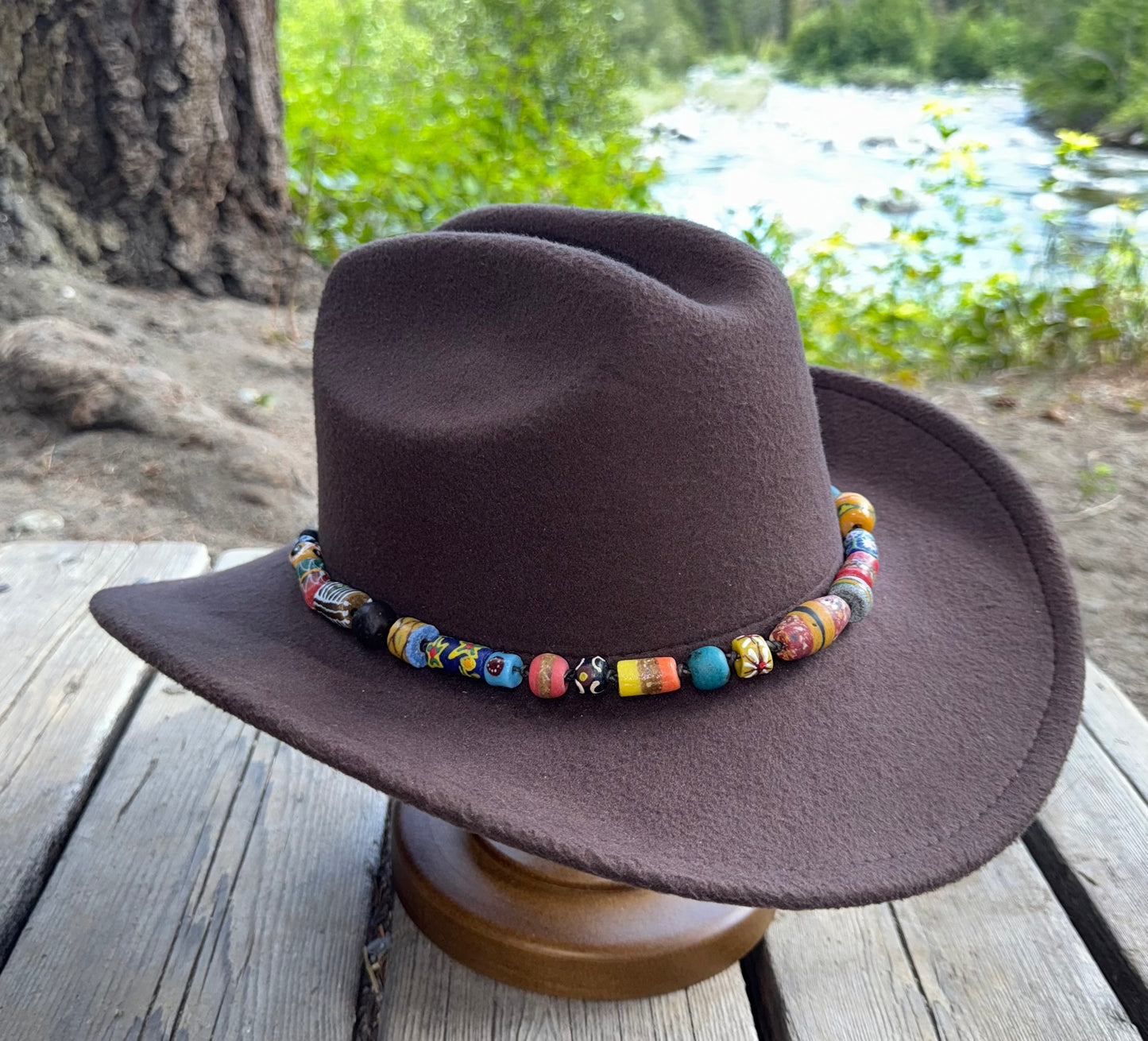 The Foxy - Handcrafted Trade Bead Hatband