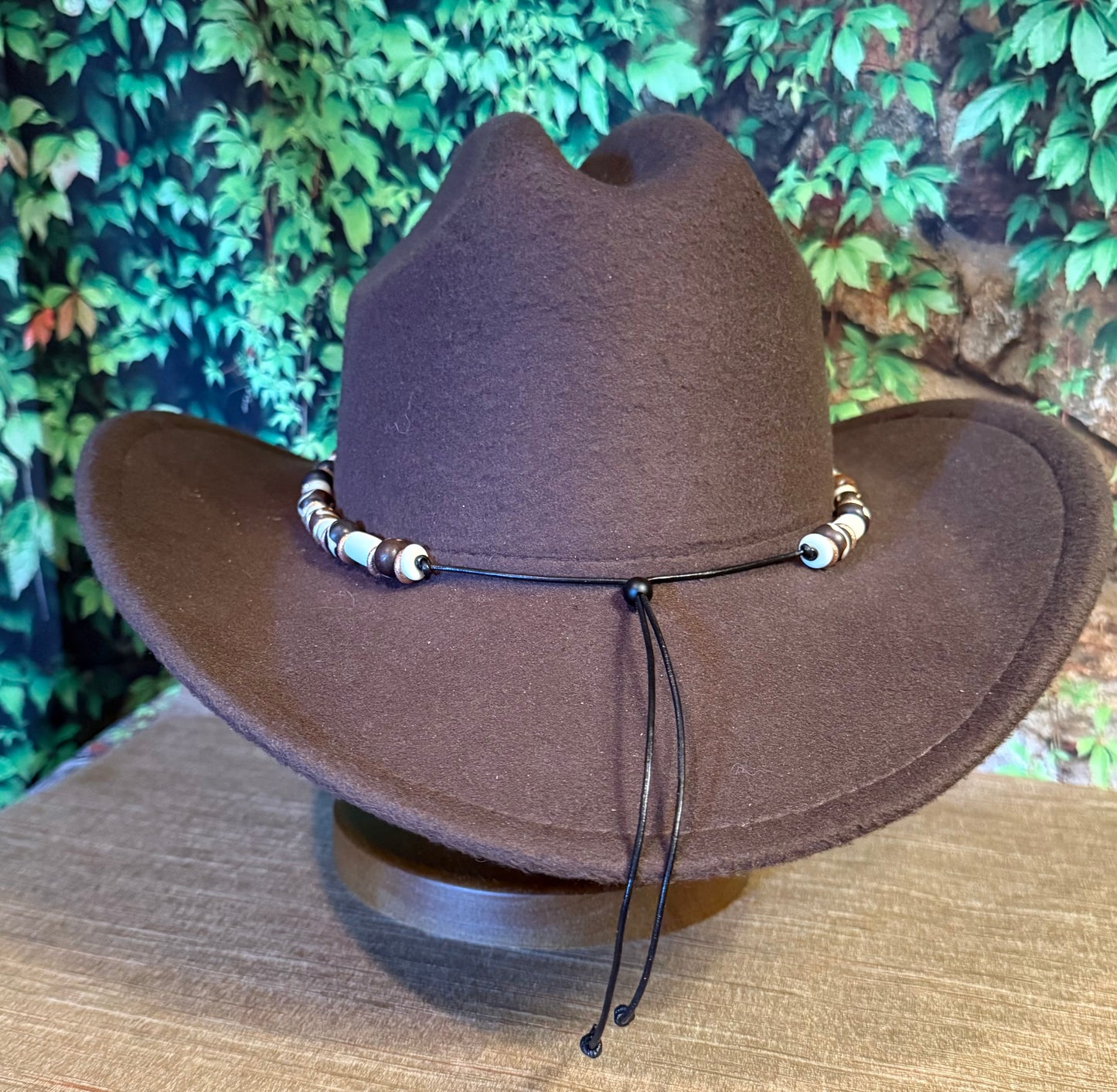 The Dylan - Bone Beaded Hatband - Copper Accents
