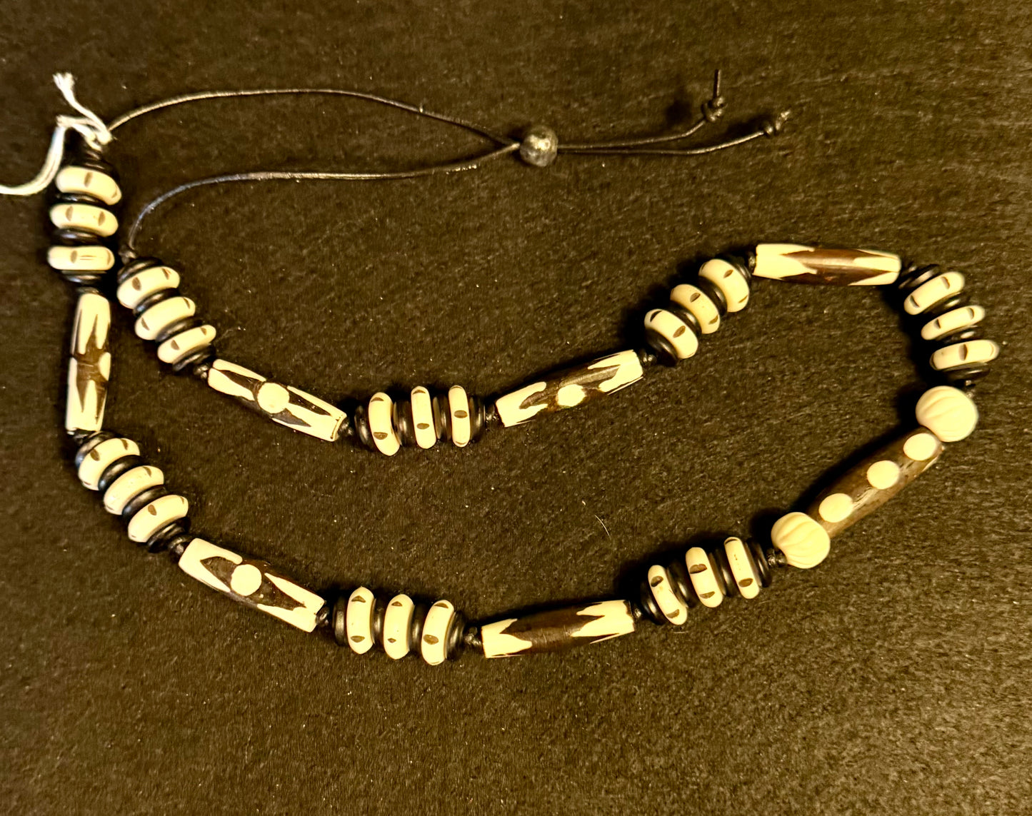 The Chapman - Bone and Horn Beaded Hatband Size S / M