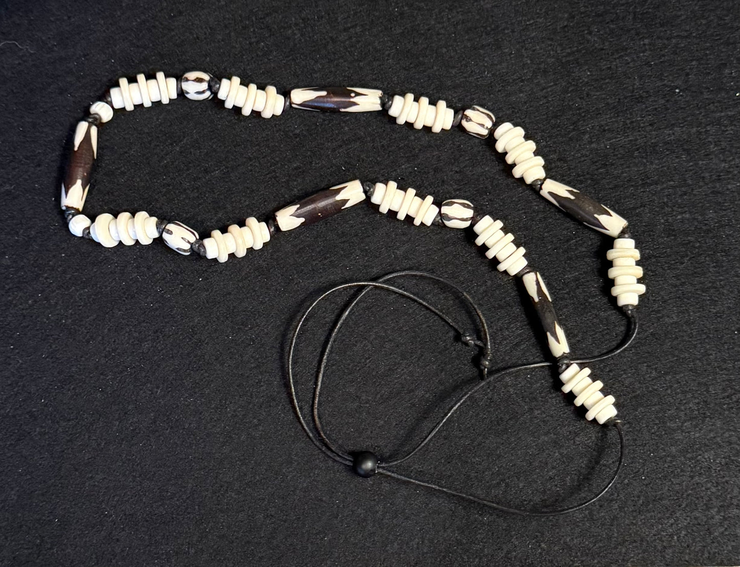 The Lineman - Bone Beaded Hatband
