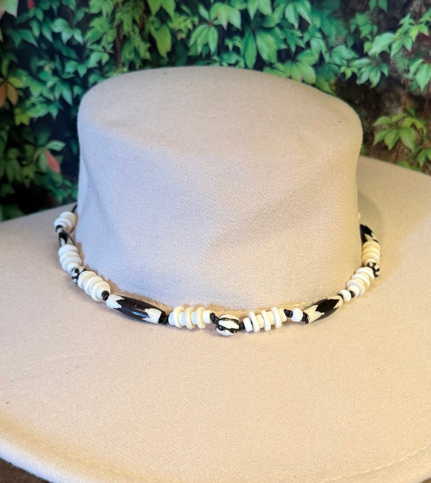 The Lineman - Bone Beaded Hatband