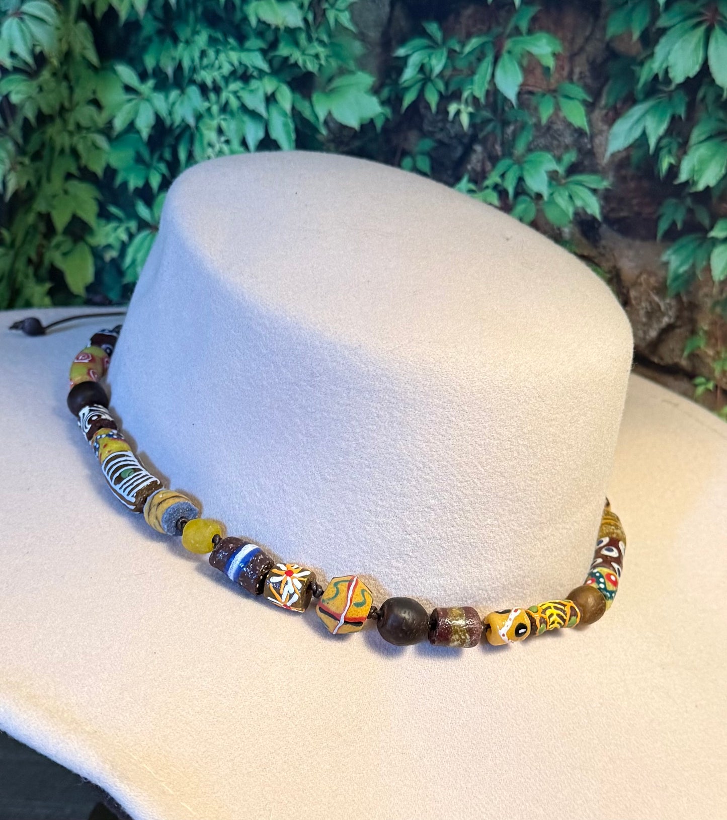 The Lloyd - Handcrafted Fair Trade Boho Hatband - Browns & Golds