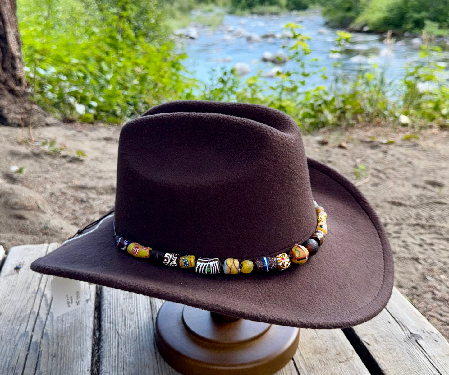 The Lloyd - Handcrafted Fair Trade Boho Hatband - Browns & Golds