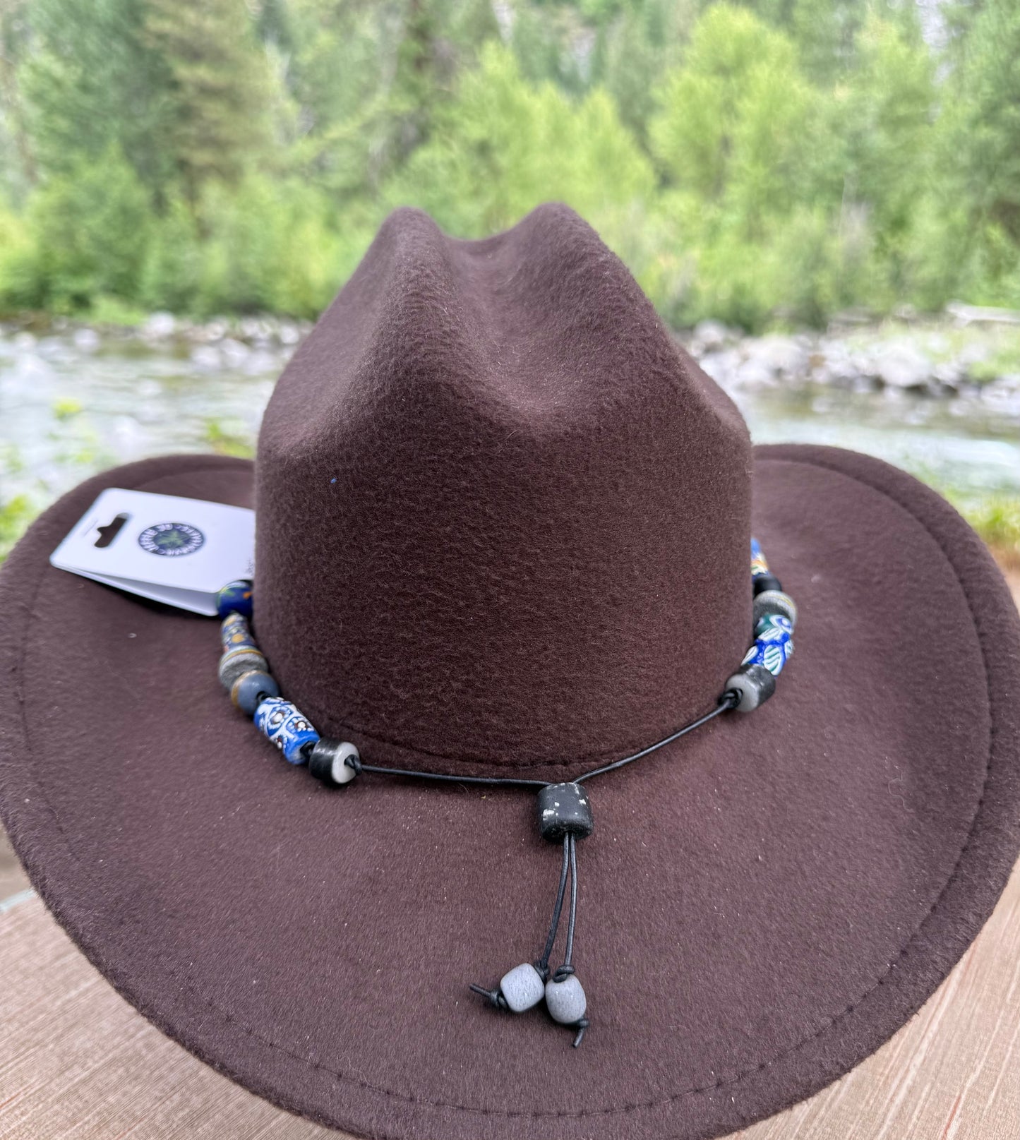 The Elton - Handcrafted Trade Bead Hatband - Blues