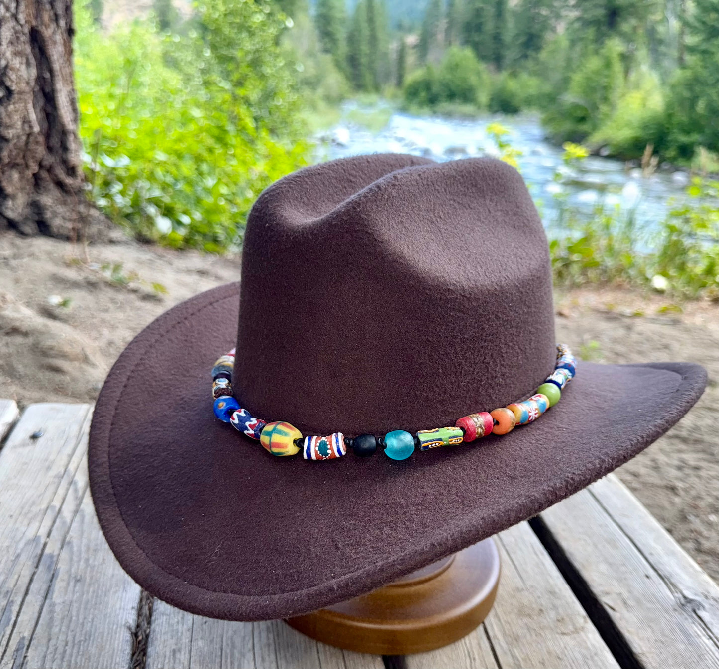 The Helen - Handcrafted Trade Bead Hatband