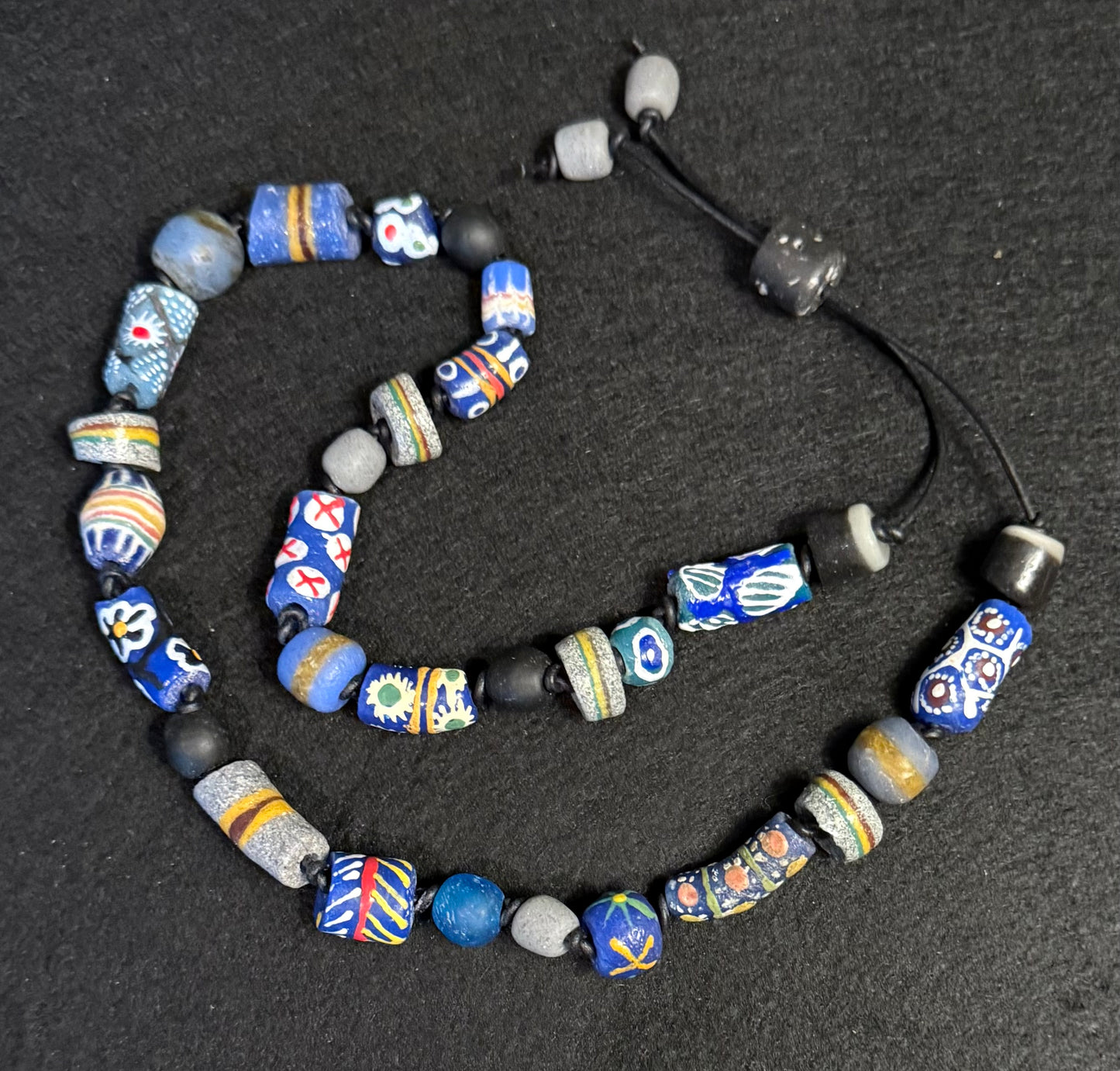 The Elton - Handcrafted Trade Bead Hatband - Blues