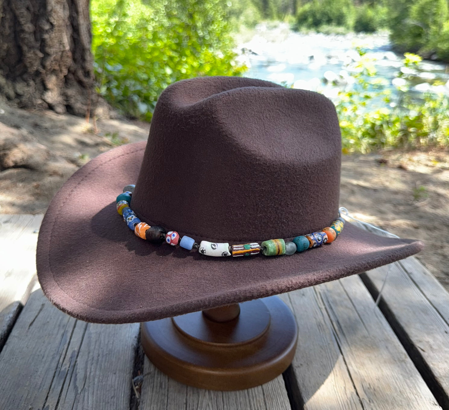 The Harlan - Handcrafted Fair Trade Recycled Glass Beaded Hatband