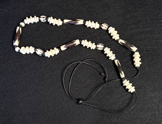The Lineman - Bone Beaded Hatband
