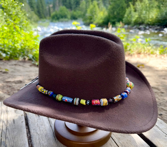The Helen - Handcrafted Trade Bead Hatband