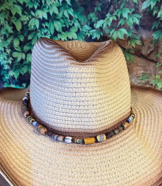 The Catherine - Antique & Vintage Trade Bead Hatband